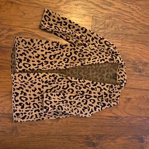 J Crew leopard print sweater blazer